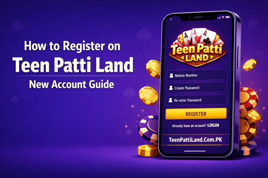 How to Register on Teen Patti Land